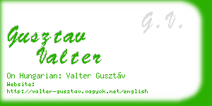 gusztav valter business card
